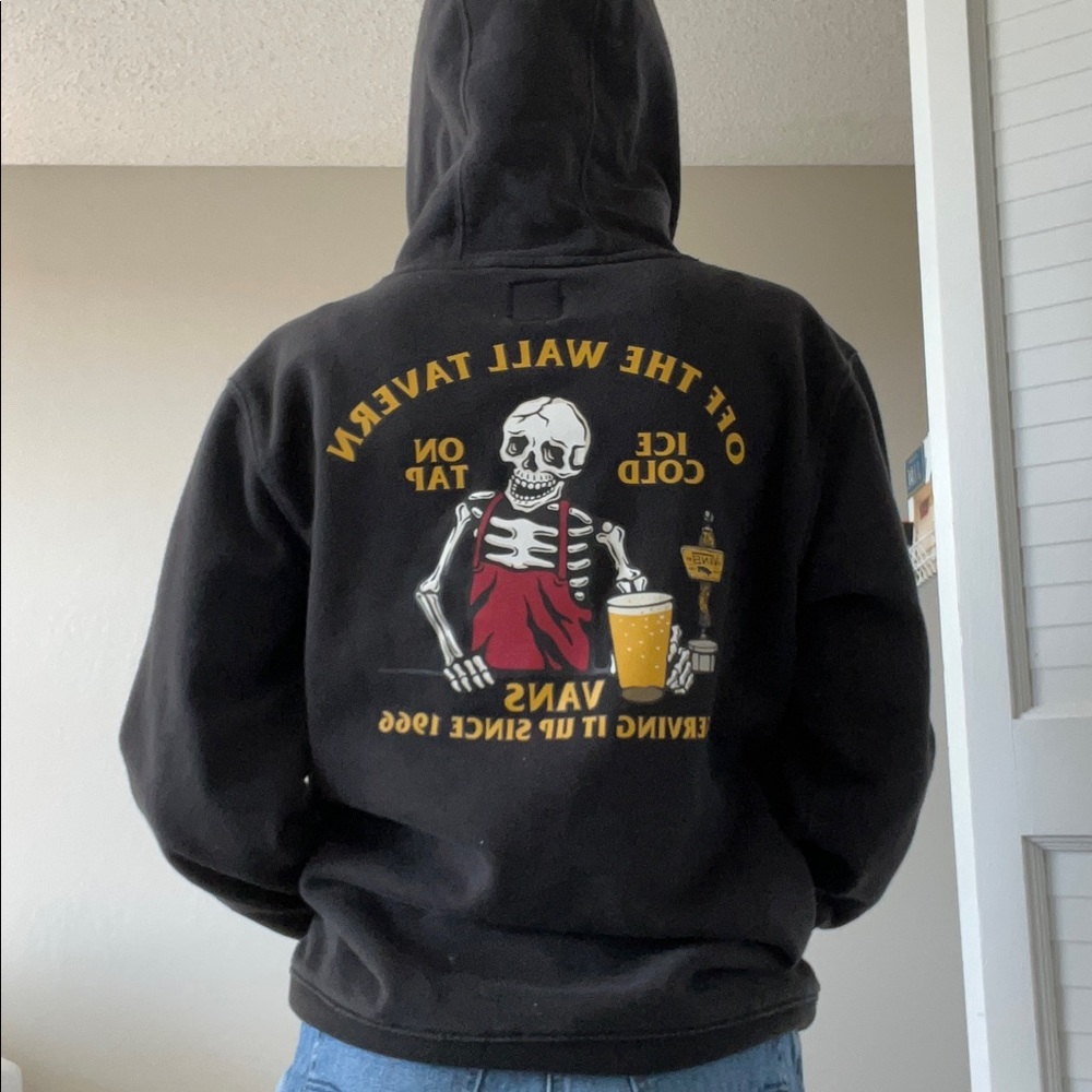 Vans skeleton beer black hoodie